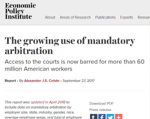 The growing use of mandatory arbitration